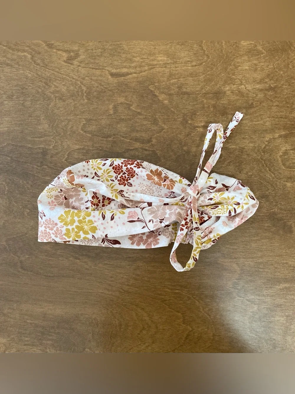 Handmade bun style scrub caps